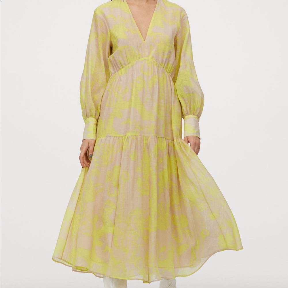 🆕 H&M Yellow Long Airy Dress